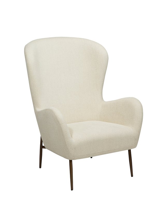 GLAM high lounge chair | bone white boucle