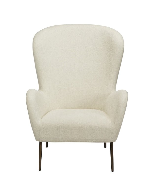 GLAM high lounge chair | bone white boucle