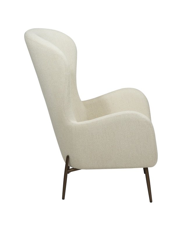 GLAM high lounge chair | bone white boucle