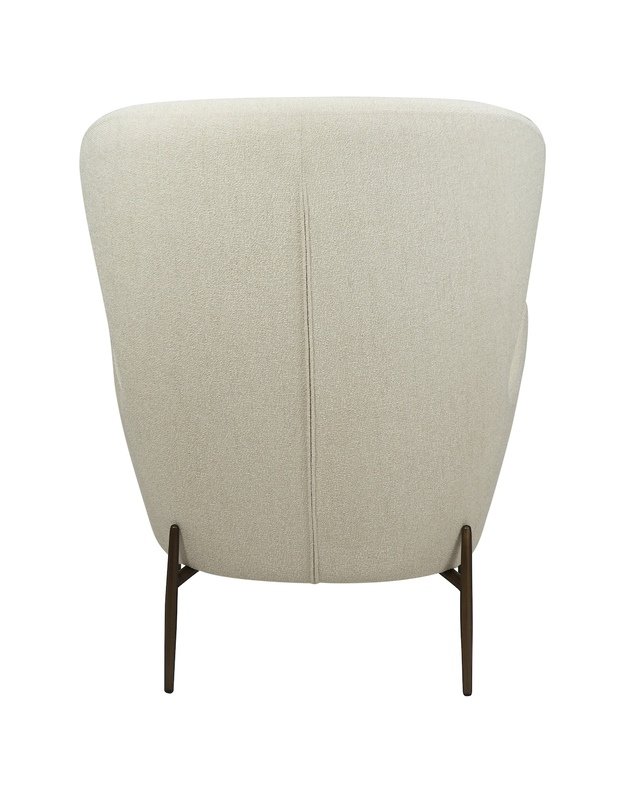 GLAM high lounge chair | bone white boucle