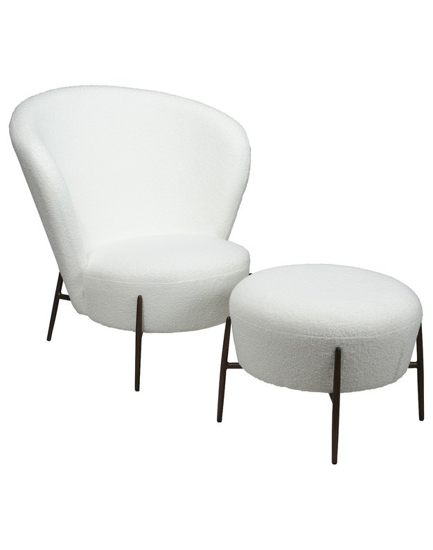 ORBIT lounge chair | snow RPES boucle