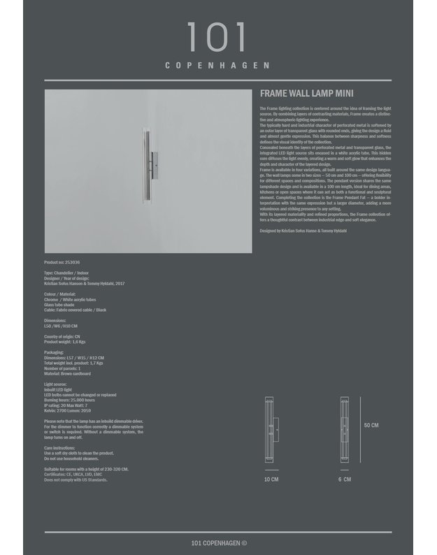 SIENINIS ŠVIESTUVAS FRAME MINI  3