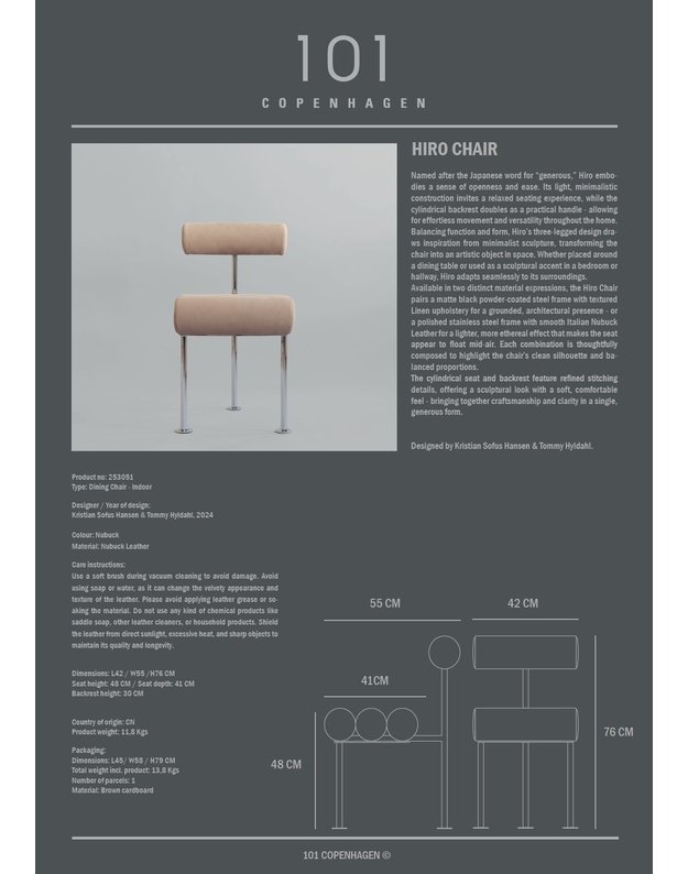 HIRO CHAIR | Nubuck Leather 6