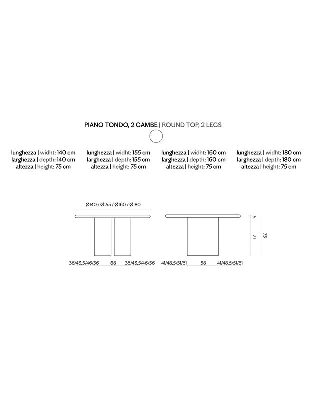 BONBON ROUND TABLE | +sizes 5