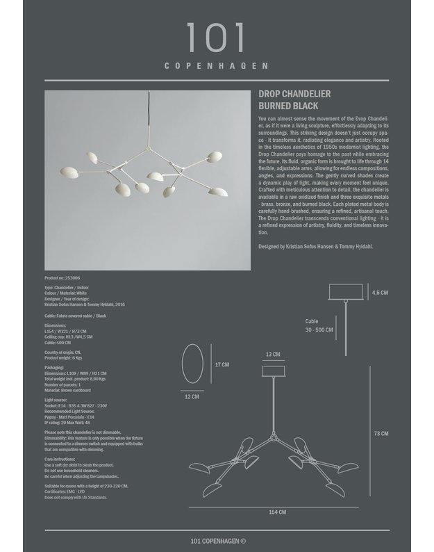 DROP CHANDELIER WHITE  5