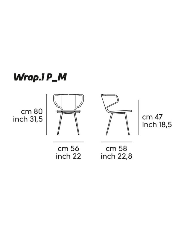 WRAP P M TS CHAIR | +colours 1