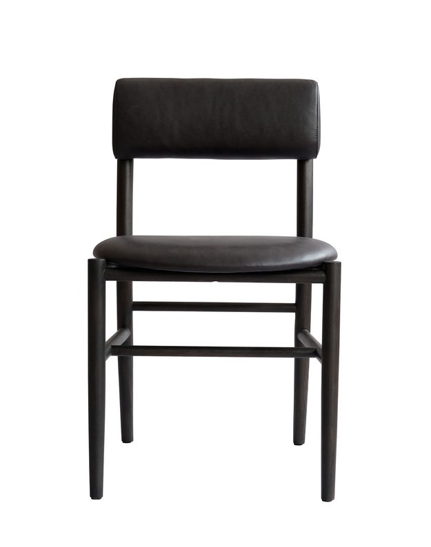 NAMA DINING CHAIR | Aniline Leather Black
