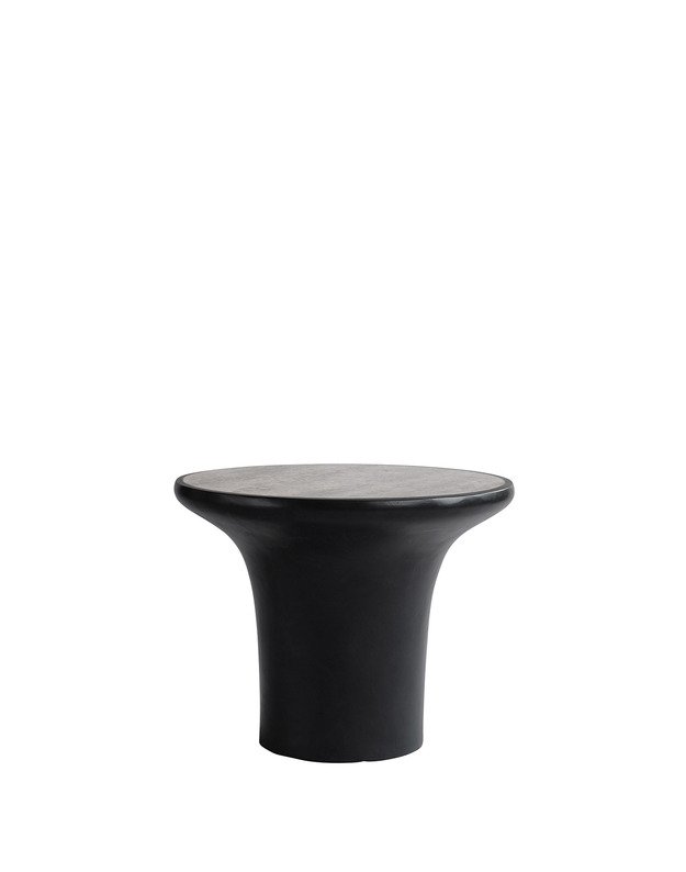 TRUMPET TABLE LOW | Silver Travertine