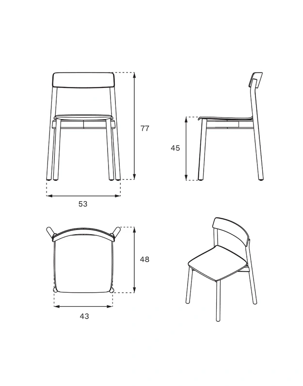 KĖDĖ ARCHE SOFT | Dark Oak 
