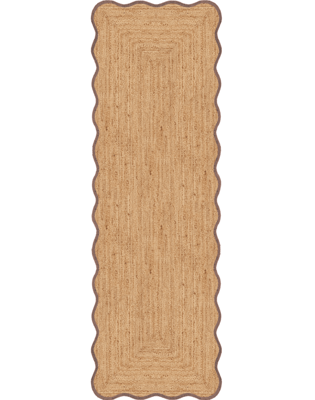 SCALLOP JUTE BROWN kilimas