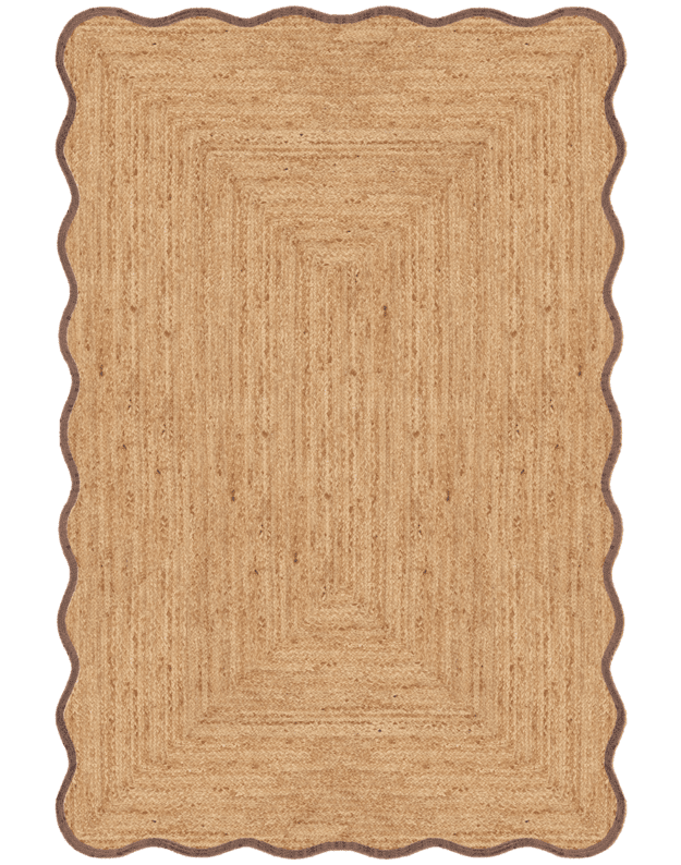 SCALLOP JUTE BROWN kilimas