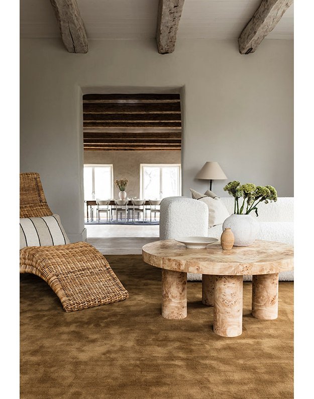 SOLID WOOL OCHRE kilimas