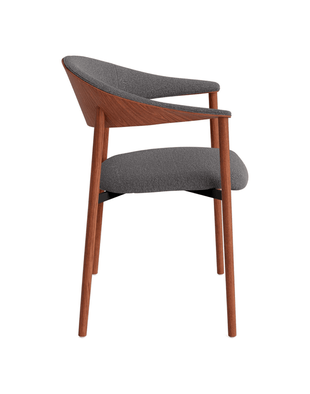 KĖDĖ SU PORANKIAIS RAVISH | Slate Grey | Walnut