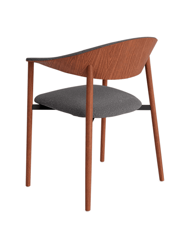 KĖDĖ SU PORANKIAIS RAVISH | Slate Grey | Walnut