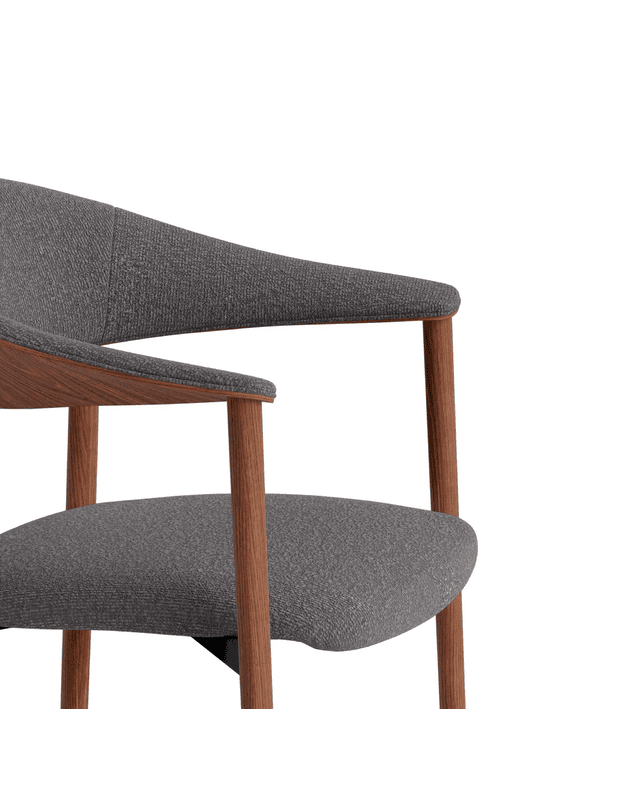 KĖDĖ SU PORANKIAIS RAVISH | Slate Grey | Walnut