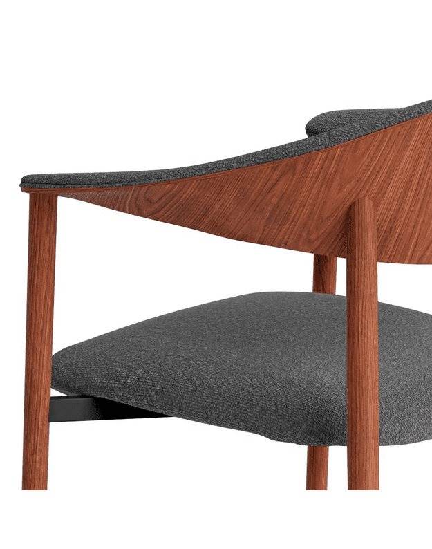 KĖDĖ SU PORANKIAIS RAVISH | Slate Grey | Walnut