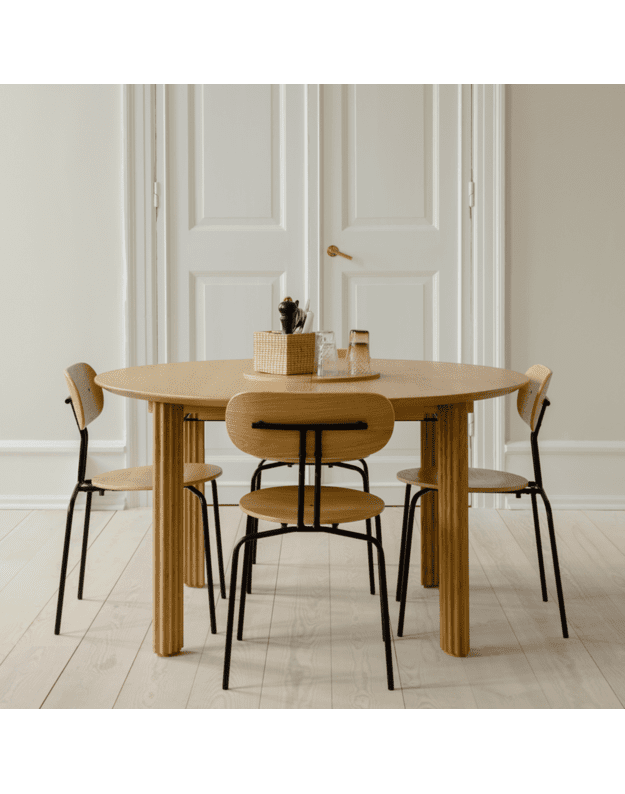 COMFORT CIRCLE EXTENDABLE DINING TABLE | Dark Oak