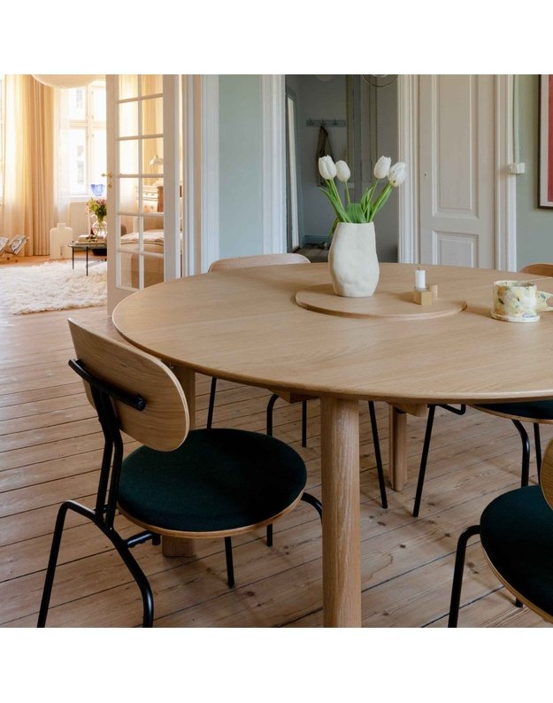 COMFORT CIRCLE EXTENDABLE DINING TABLE | Dark Oak