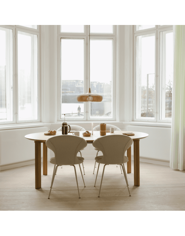 COMFORT CIRCLE EXTENDABLE DINING TABLE | Dark Oak