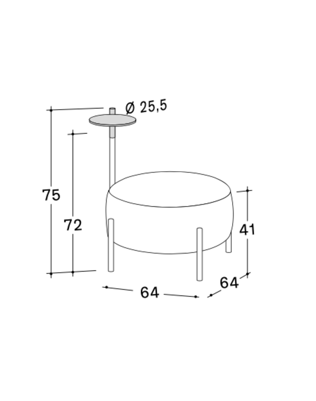 FLAG POUF WITH TRAY 6
