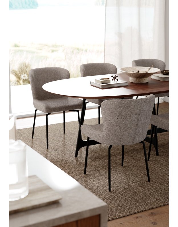 GLAM SWIVEL kėdė | pebble earth boucle 2