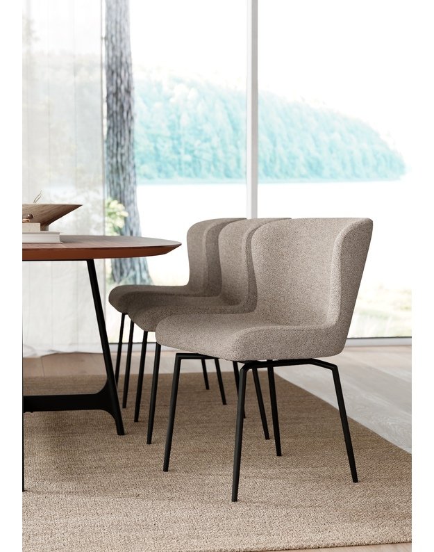 GLAM SWIVEL kėdė | pebble earth boucle 3