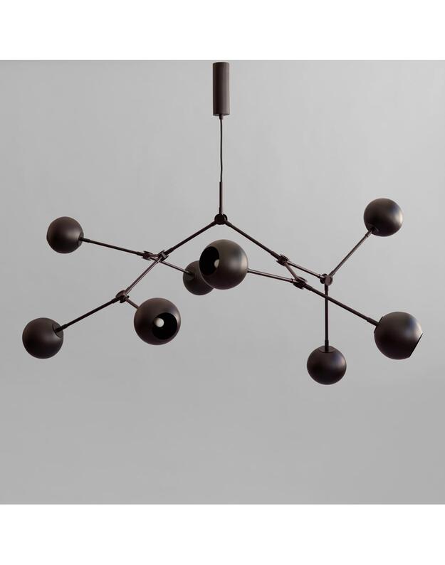 DROP CHANDELIER GLOBE | Burned black