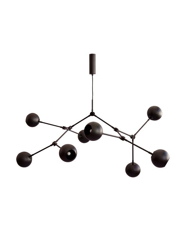 DROP CHANDELIER GLOBE | Burned black