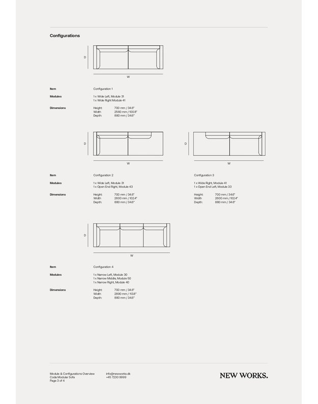 CODA SOFA | +sizes 