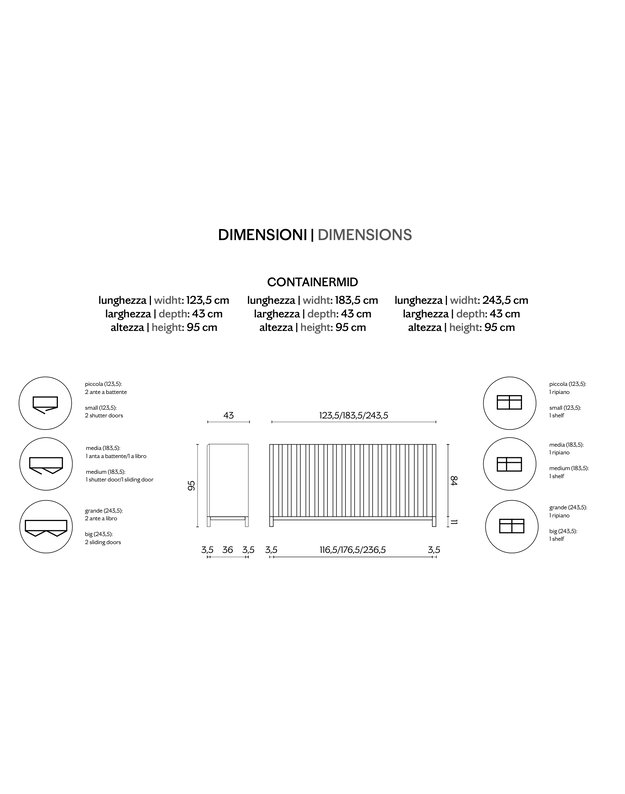 CONTAINER MID CABINET | +sizes 4