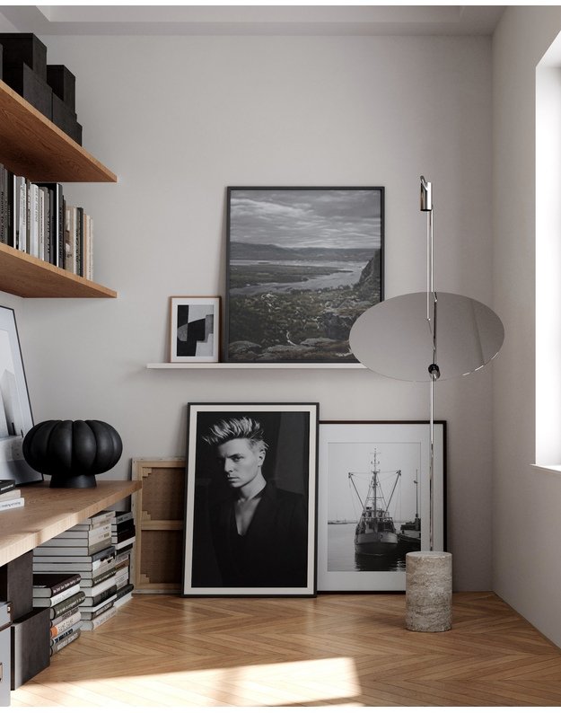 THE MOON FLOOR LAMP CHROME 1