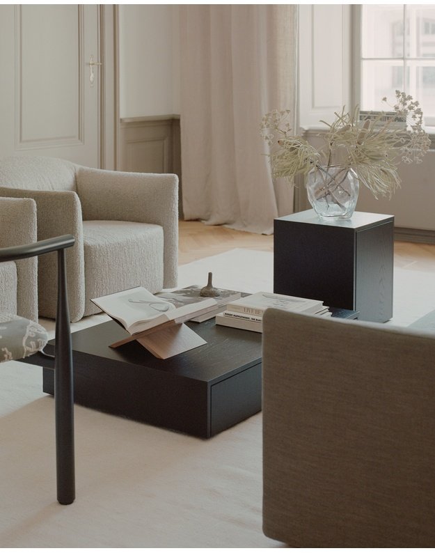 SIDE TABLE MASS with drawer | Black oak 1