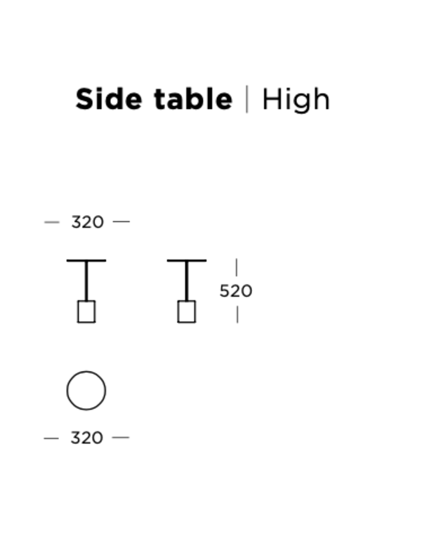 SIDE TABLE CALIBRE HIGH | Sand 4