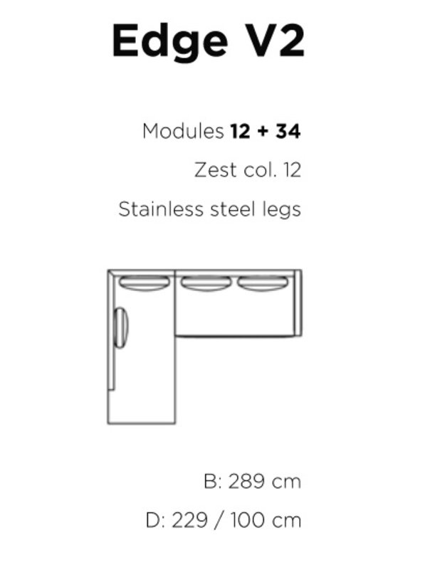 SOFA EDGE V2 | Mod. 12 + 34 | Zest col. 12 3