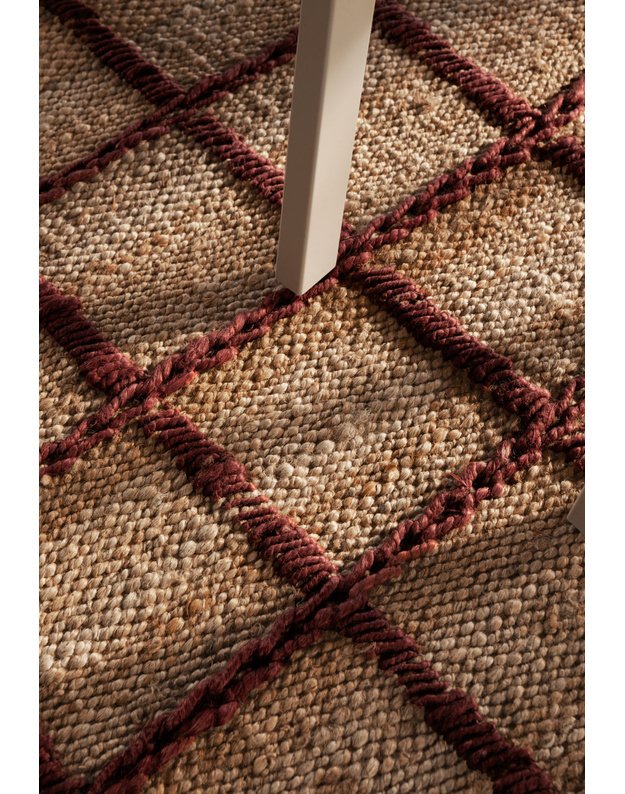 STRATA BRAIDED BURGUNDY kilimas