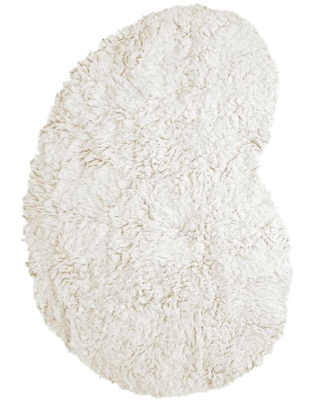 Shaggy Residue Bone White kilimas