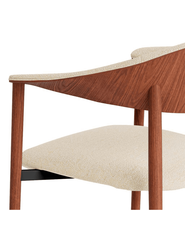 KĖDĖ SU PORANKIAIS RAVISH | Simply Beige | Walnut