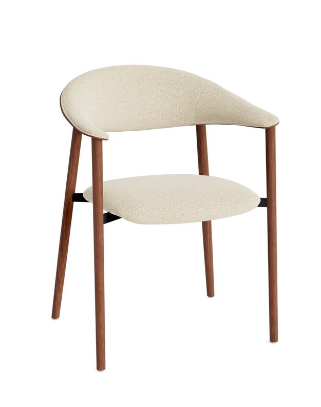 KĖDĖ SU PORANKIAIS RAVISH | Simply Beige | Walnut
