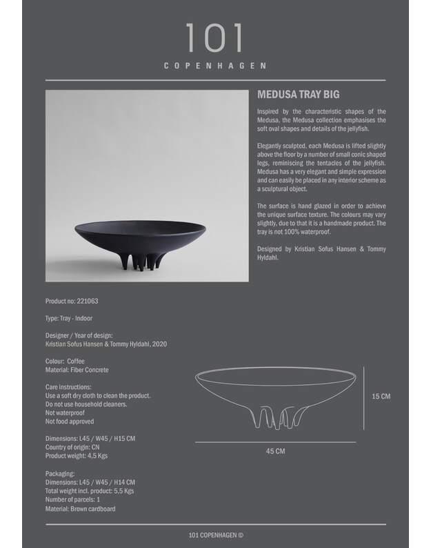 PADĖKLAS MEDUSA BIG | Coffee 6