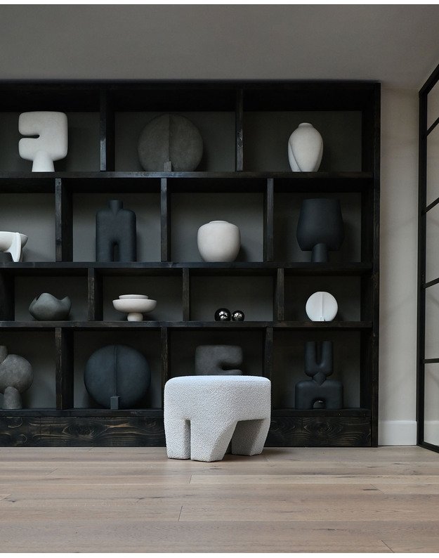 SCULPT STOOL | Off - white