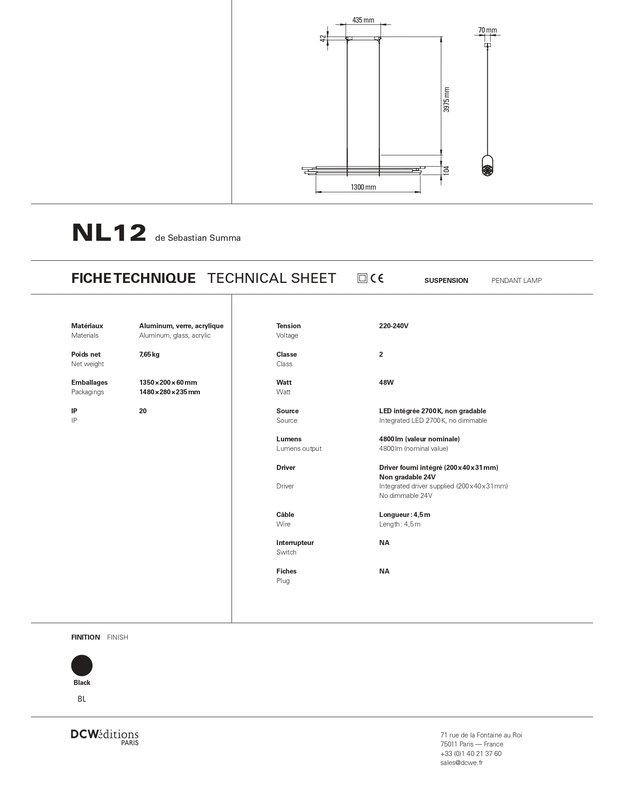 NL12 PENDANT LAMP