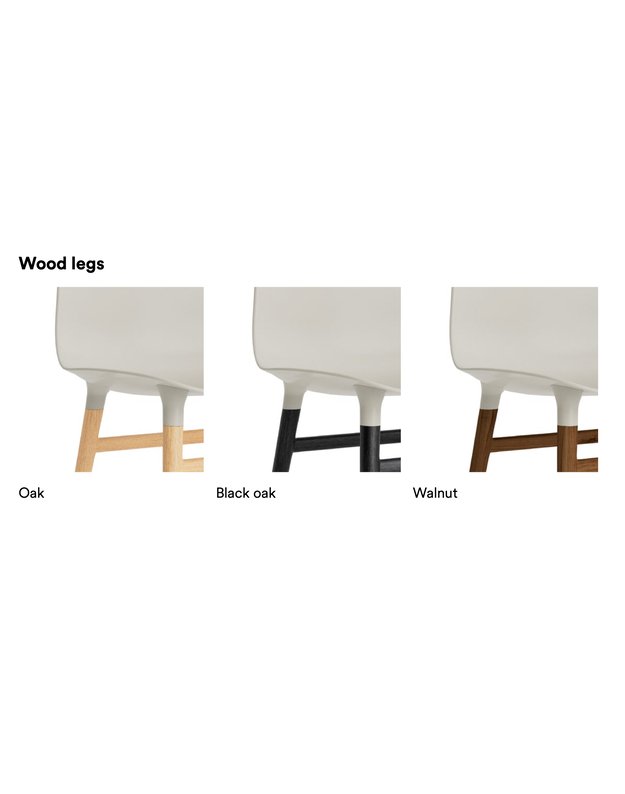 FORM CHAIR WOOD UPHOLSTERY | +colours