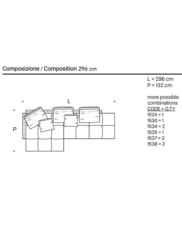 PIXEL SOFA by Sergio Bicego | +sizes 8