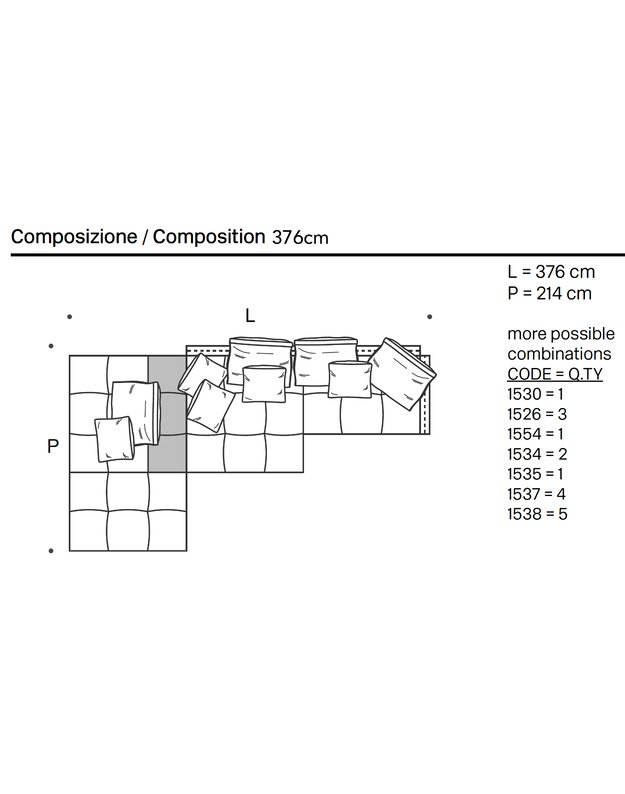 PIXEL SOFA by Sergio Bicego | +sizes 11