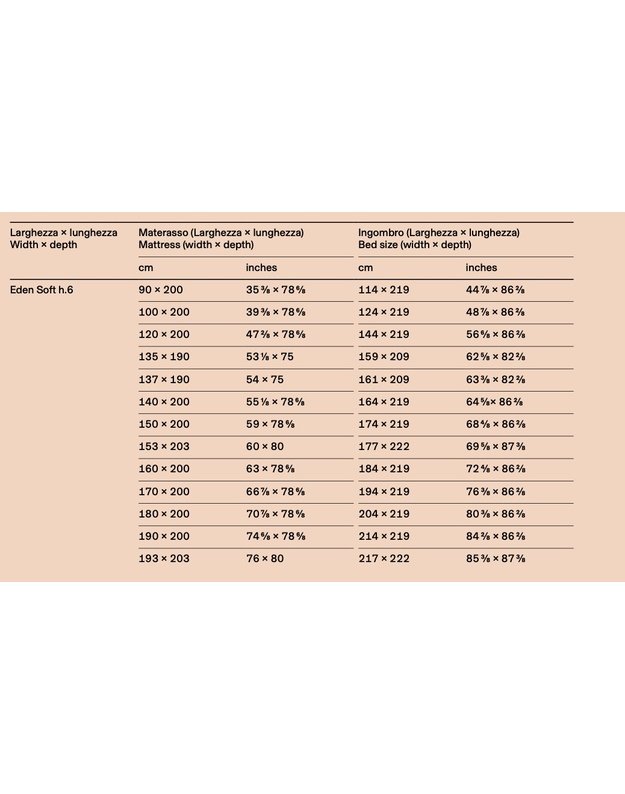 BED EDEN SOFT H6 11