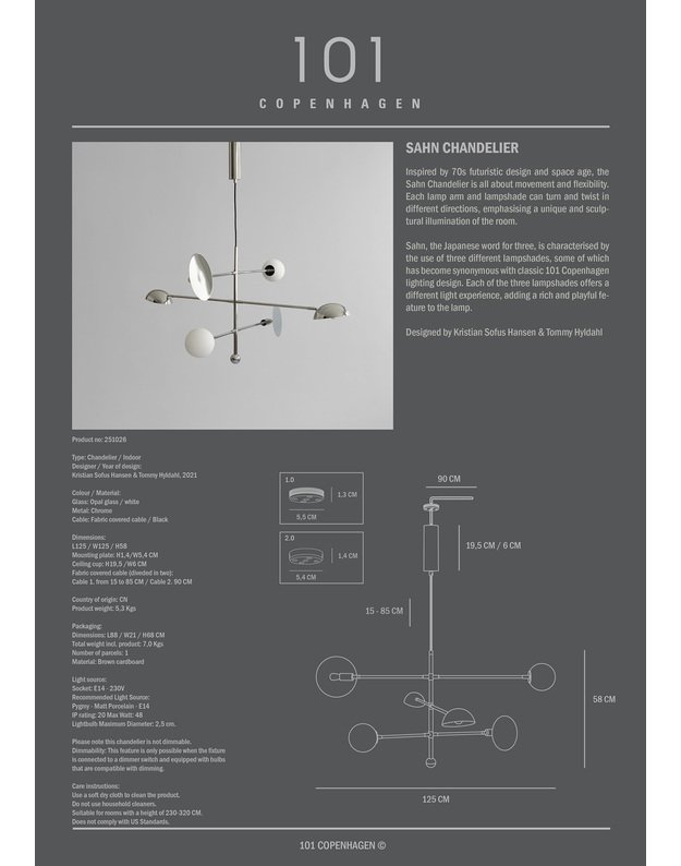 SAHN CHANDELIER | Chrome 7
