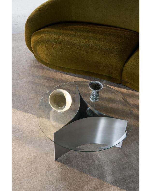 COFFEE TABLE ARC | Brushed steel +sizes 2