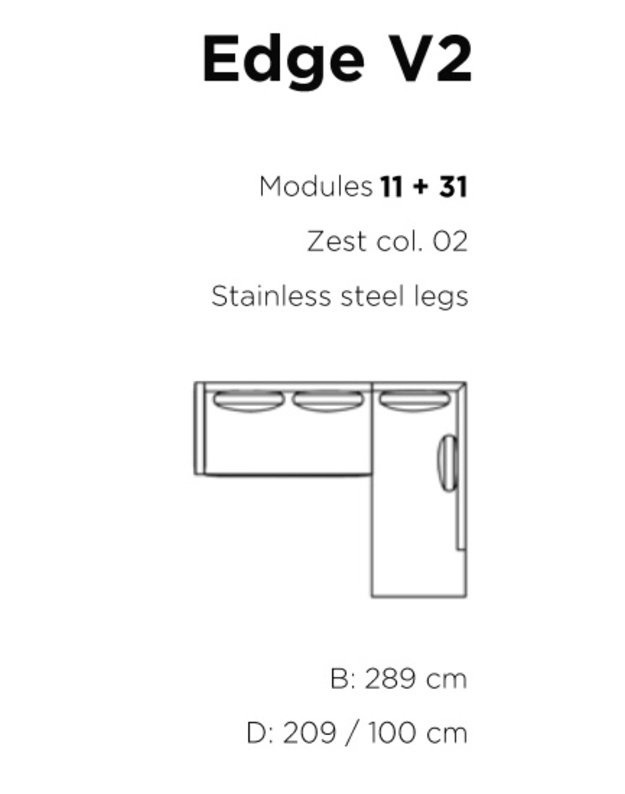 SOFA EDGE V2 | Mod. 11 + 31 | Zest col. 02 1
