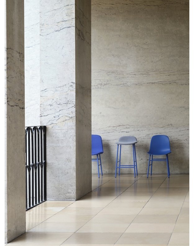 FORM BAR CHAIR LOW STEEL UPHOLSTERY | +colours 8