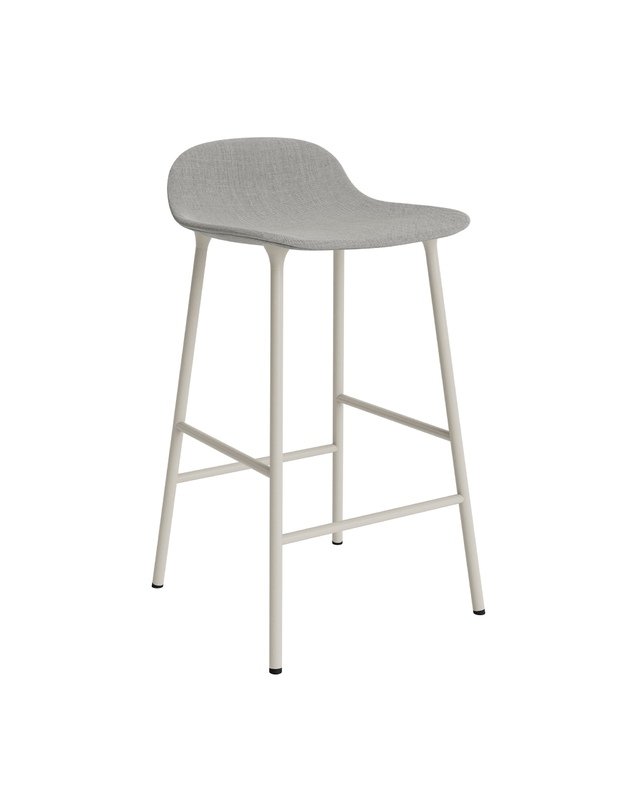 FORM BAR CHAIR LOW STEEL UPHOLSTERY | +colours 10